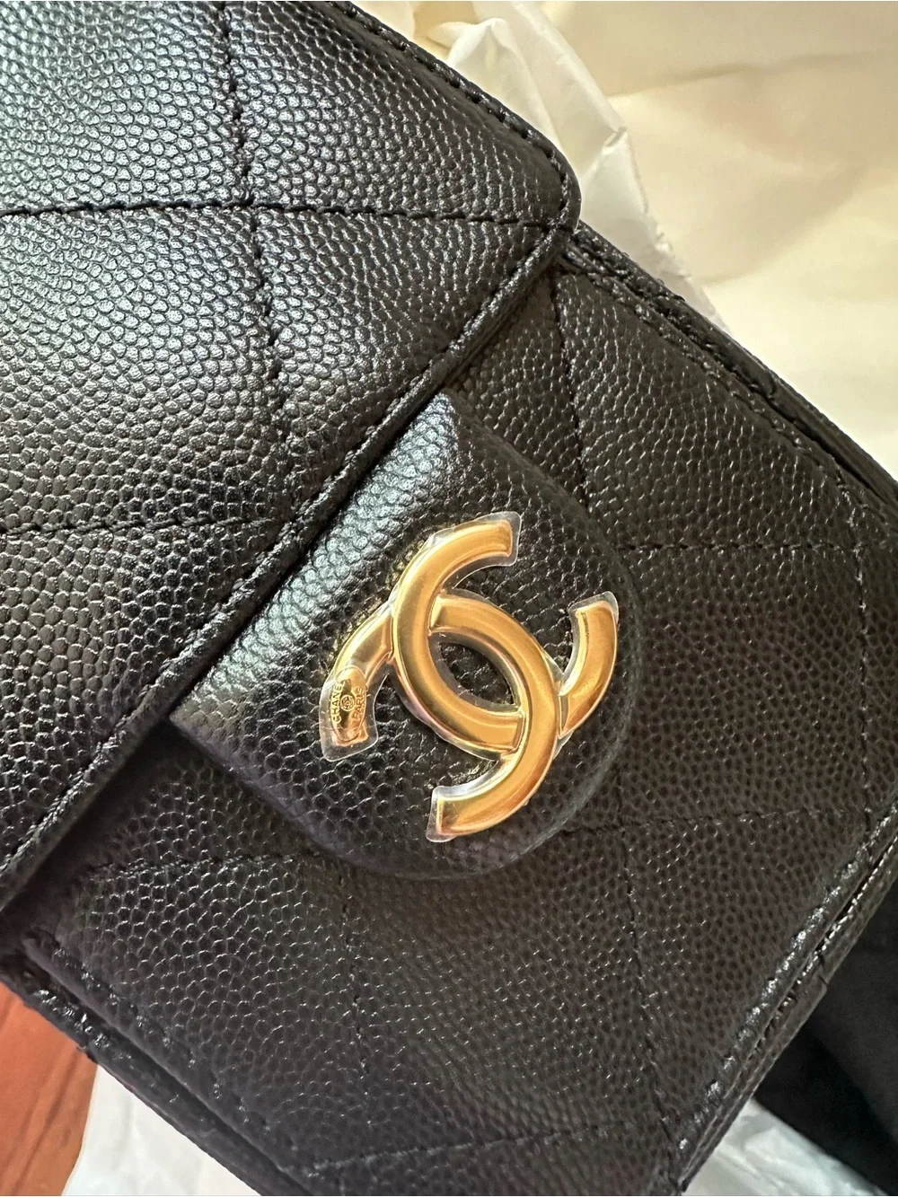 CHANEL 25 mini Black Quilted Leather Shoulder Bag with shinny Gold hardware